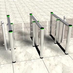 Quality Glass Fastlane Turnstile Barcode Scanner / Card Reader Security Turnstile Gate wholesale