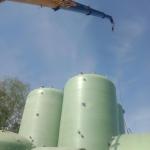 Vertical Round FRP Chemical Tank Industrial Easy Installation 3000mm
