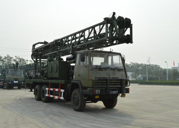 Integrated 144KW Military Truck Mounted Drilling Rig Excellent Torsional