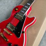 New custom shop red LP electric guitar in silver burst