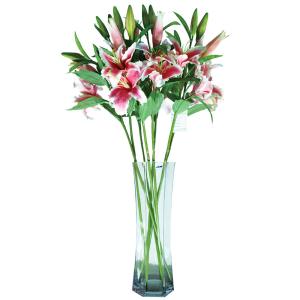 Quality Anti UV Artificial Flower Lily 60cm 7 Color For Wedding Events Party Decor wholesale