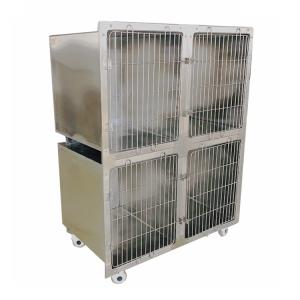 Quality Sturdy Custom Metal Products / Stainless Steel Dog Cage With 4 Caster Wheels wholesale