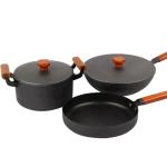 Amazon 3 piece Cooking Set Kitchen Frying Pan Cookware Pot And Pans Aluminum