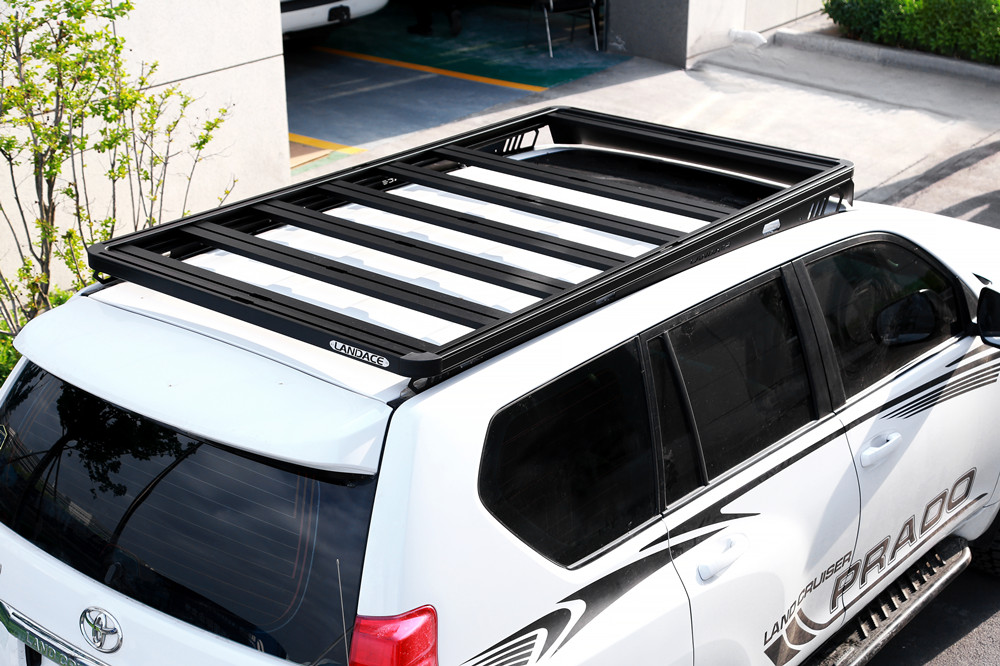 Black Powder Coated Roof Rack Platform Perfectly Suited for Toyota Landcruiser 200