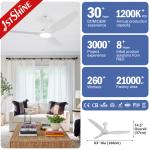 52/63 Inches Smart Ceiling Fan With DC Motor Controlled by Remote Control and