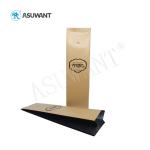 Kraft Paper PE PET Coffee Tea Bags Flat Bottom Biodegradab With Degassing Valve