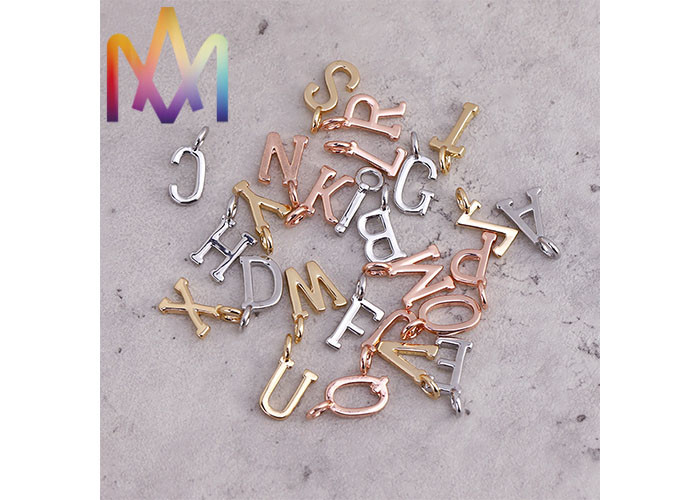 DIY Accessories Copper Alphabet Letter Necklace Charms