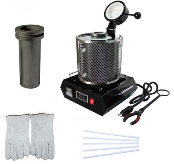 Fast Speed Portable Gold Melting Furnace 130.35cm3 Crucible Capacity Less Burnt