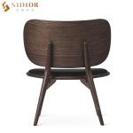 Luxury European Modern Leisure Chair Fabric Solid Wood Frame L65cm
