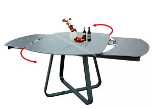 Quality 1.9 Meter Extension Dining Table , Stone Coated Industrial Dining Table wholesale
