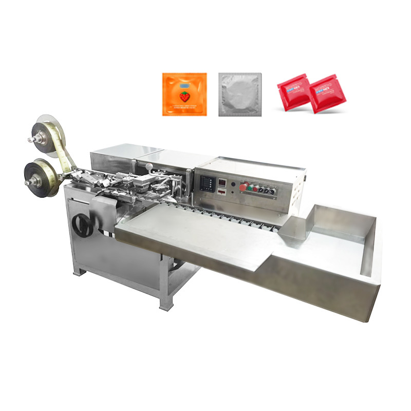 2.5KW Full Automatic Packing Machinery Natural Rubber Latex Bulk Condom Sealing Foiling Machine