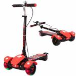 3 - 6 Years Kids Foldable Kick Scooter Baby Scooter With Seat Wear Resistance