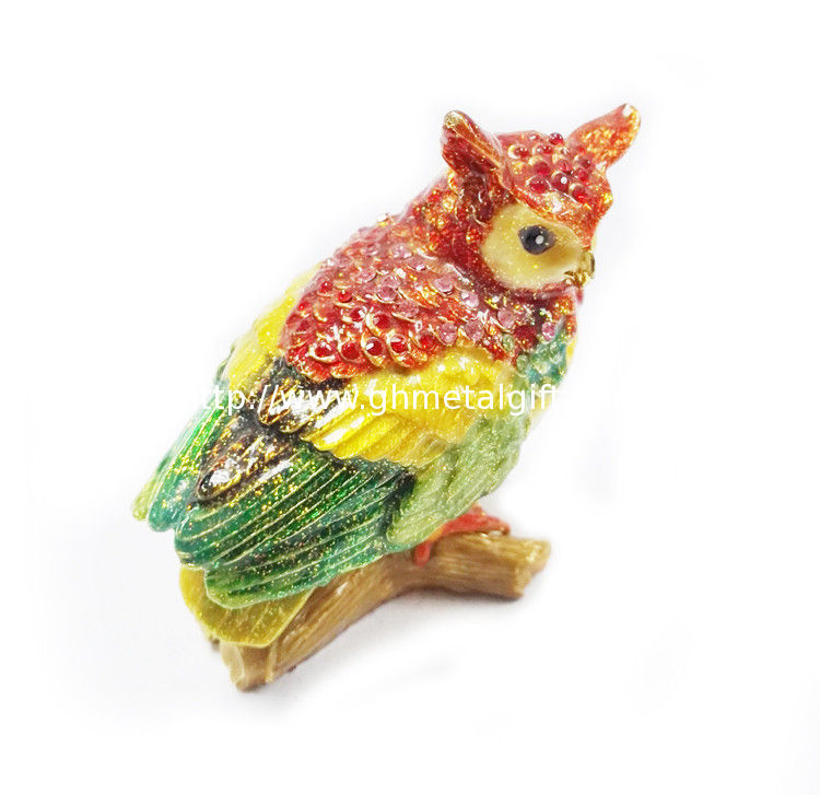 bird metal jewelry box owl bird trinket boxes owl alloy animal trinket jewelry box