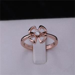 Quality Roma Gold Brand Jewelry Fiorever 18 Karat Rose Gold Ring set with a central diamond REF 355305 wholesale