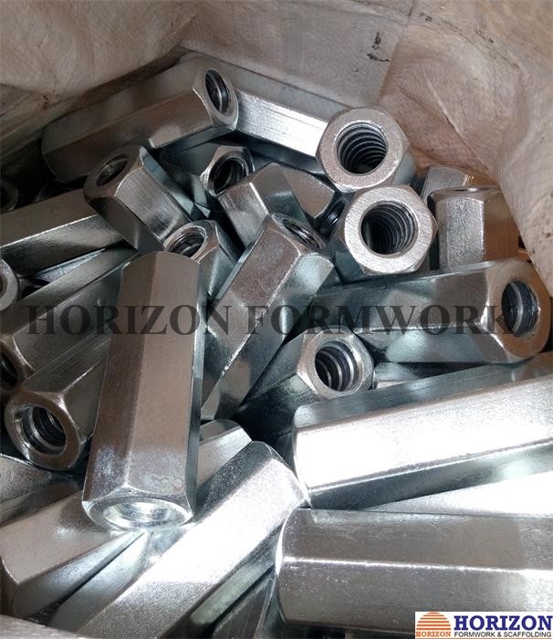 OEM Formwork Tie Rod System , Steel Hex Nuts Stop Pin For Threadbar Connection