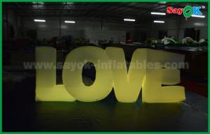 Quality Romantic Inflatable Lighting Decoration , Inflatable Love Letter With LED Light wholesale
