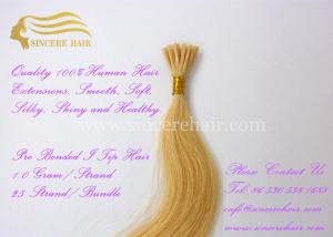 Quality 22 Inch Remy Human Hair Extensions 1.0 G Pre Bonded I Tip Hair Extensions For Sale wholesale