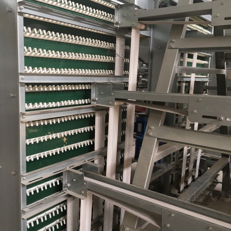 4 Tier Automatic Chicken Cage Manure Remover A Type Silver White