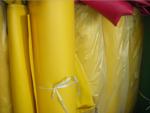 Fireproof PVC Tarpaulin Fabric PVC Woven Fabric , Yellow / Blue / Green