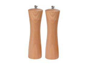 Quality Food Grade Bamboo Wooden Salt &amp; Pepper Mills Natural Color No Microwave wholesale