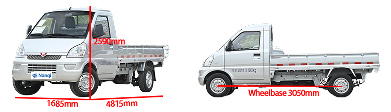 Wuling Rongguang Mini Electric Truck 2-Door 2-Seat Single Row Comfortable