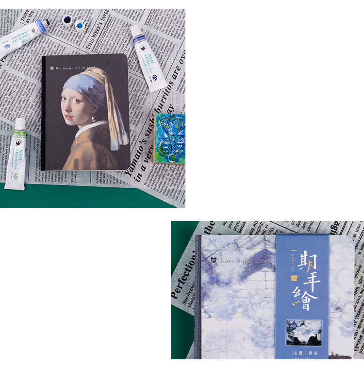 Retro Van Gogh Oil Painting Notepad Artistic Literary Notebook for Business Promotion