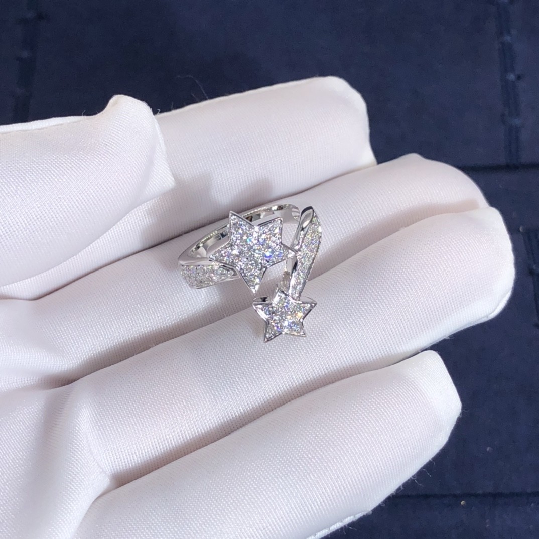 New Fashion Fine Jewelry Pure 18k Gold Jewelry Chane L COMÈTE GÉODE Vvs Natural Diamonds Ring