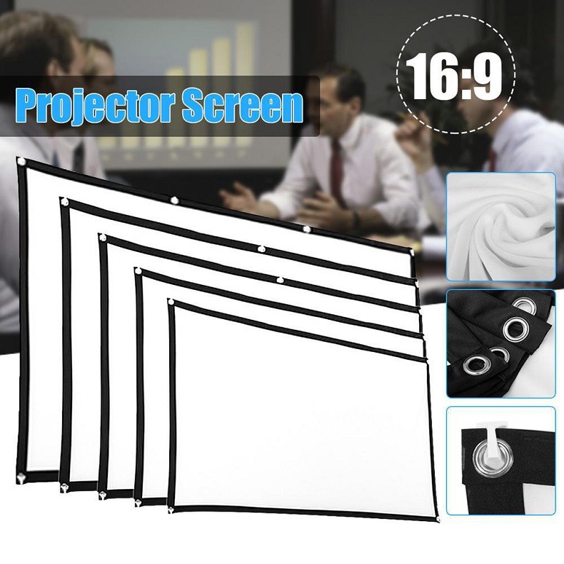 120 Inch Portable Foldable Soft Screen Spandex Customizable Projector Screen For Educational Business Anti-Wrinkle