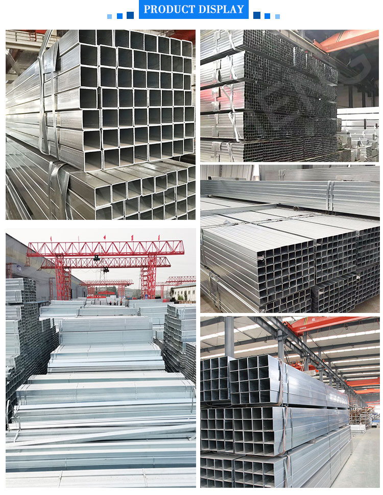 Hot Dipped Galvanized Square and Rectangular Steel Pipe Weight of Angang 40x40 SHS 15*15-100*100 ±1% Tolerance