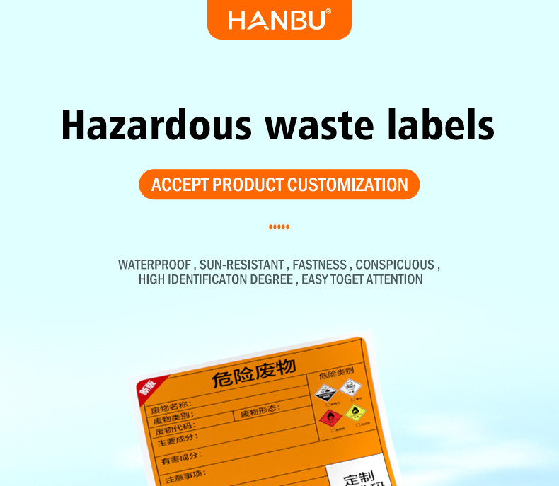 OEM Toxic Hazardous Chemicals Label Placard Warning Label