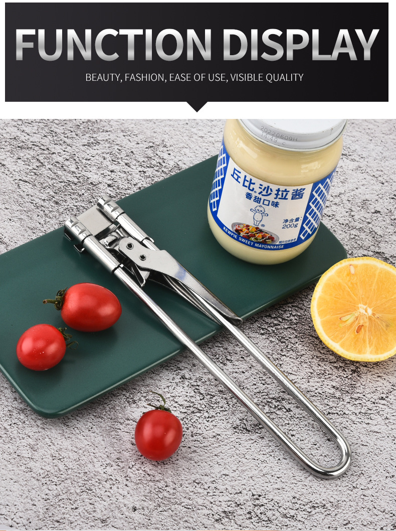 Multifunctional Stainless Steel Cap Opener for Kitchen Comfortable Handle and Durable