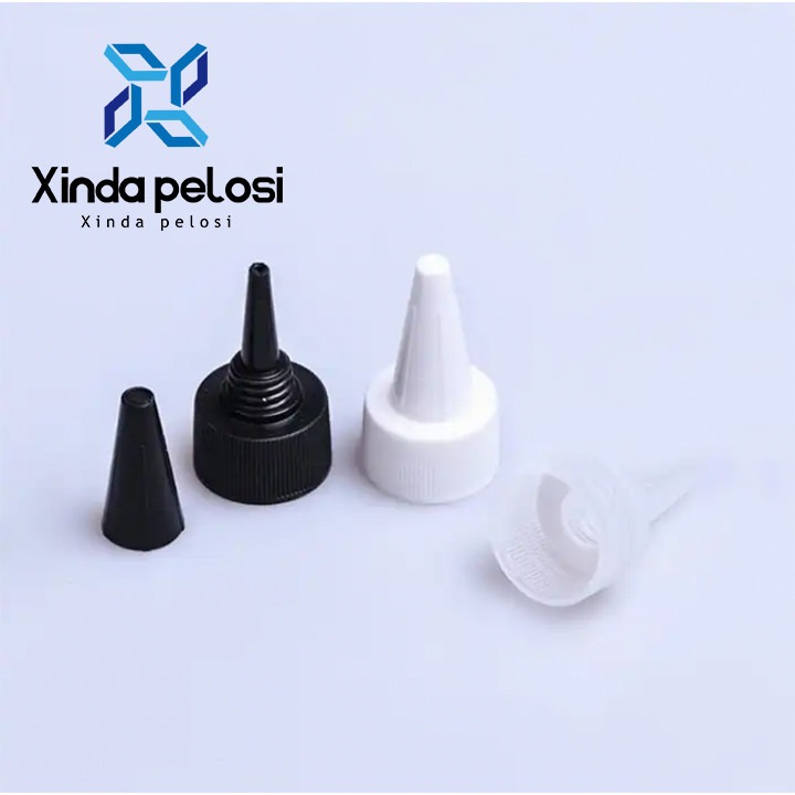 Squirt Bottle Lids Black White Twist Lug Off Jar Lid Cap Bottles Plastic Spout Caps