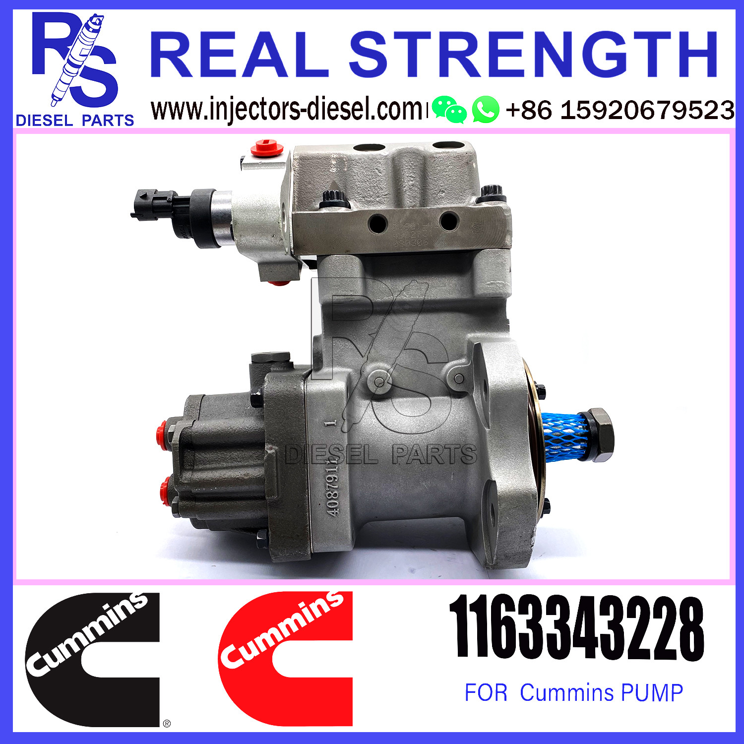 Diesel Fuel Common Rail Injecrtion Pump 1163343228 For Cummins Engine