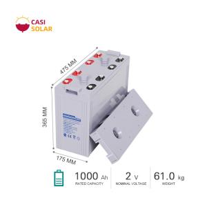 Quality 2 Volt 1000Ah Deep Cycle Gel Battery UPS Sealed Maintenance Free wholesale