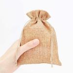 Customized Printed Jute Bags Storage Linen Drawstring Hessian Sacks