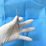 100% Natural Sterile Latex Surgical Gloves Powder Free Easy To Pierce