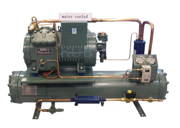 4DES-5Y Water Cooling Unit , Semi Enclosed Compressor Water Condensing Unit 5HP