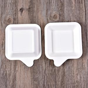 Quality Food Grade Square Paper Tray , FDA Disposable Biodegradable Paper Plates wholesale