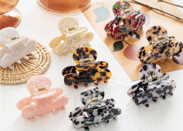Solid color acetic acid plate grab girls hair clipper one-piece manufacturer