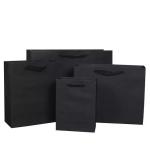 Elegant Promotional Paper Shopping Black Custom Packaging Bag
