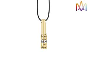 Quality Private Logo Hip Hop Style Mens Engraved Necklace wholesale