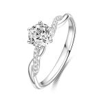 Beautiful Design Lab Grown Diamond Ring 18K White Gold for Gifts and Parties