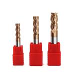 HRC55 Tungsten Carbide 4-Flute End Mill Cutter for Milling Uncoated/DLC