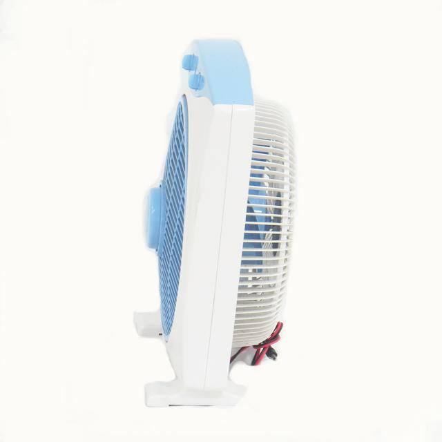 12 Inch Table Indoor Box Fan Dc Solar Powered With Timer And Adapter