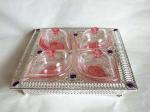 Multifunctional metal frame square shaped platter