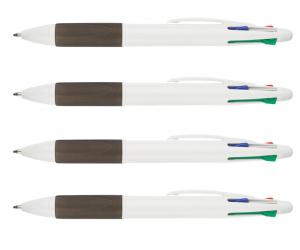 Quality 4 color promotional plastic ballpoint pen, four colors ballpoint pen wholesale