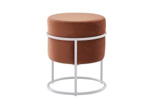 Quality Living Room 0.072CBM 4.5kg Velvet Foot Stool With Metal Legs wholesale