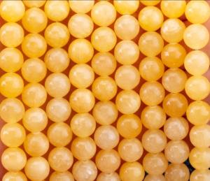 Quality Cream Yellow Jade Natural Crystal Gemstone Loose Bead Strands Semi Precious Stone for DIY Jewelry Making wholesale