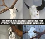 European Mount Skull Hanger, Large Euro Mount Deer Skull Hangers for Buffalo,