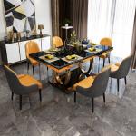 Durable Stainless Steel Marble Dining Table For Lasting Luxury